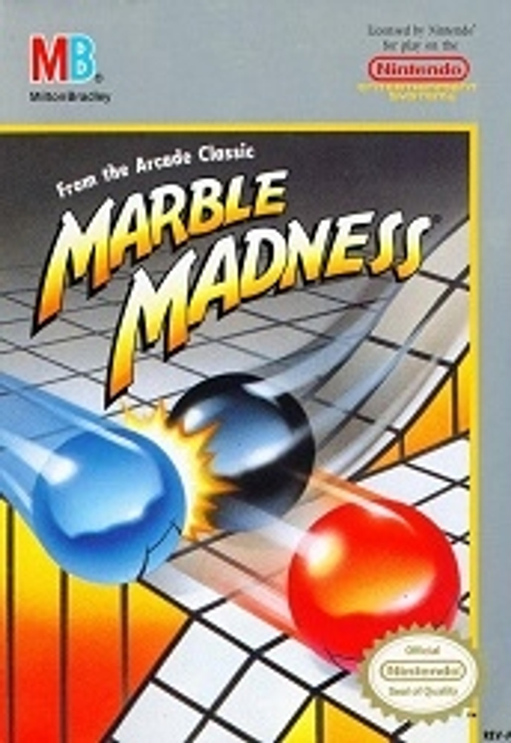 FC★MARBLE MADNESS NES 海外版★箱付・説明書付・ソフト付 Authentic Marble Madness for Nintendo Entertainment System